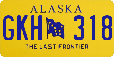 AK license plate GKH318