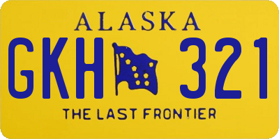 AK license plate GKH321