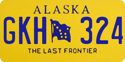 AK license plate GKH324