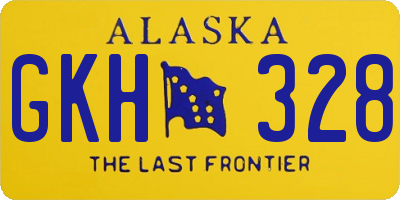 AK license plate GKH328