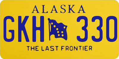 AK license plate GKH330
