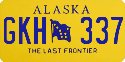 AK license plate GKH337