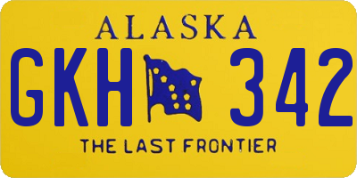 AK license plate GKH342
