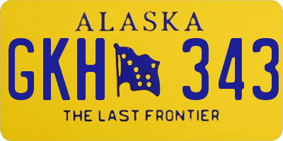 AK license plate GKH343