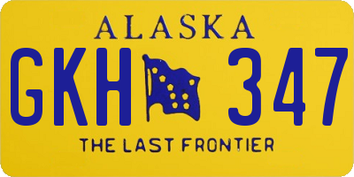 AK license plate GKH347