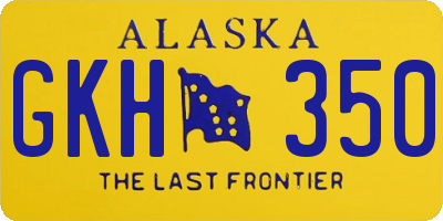 AK license plate GKH350