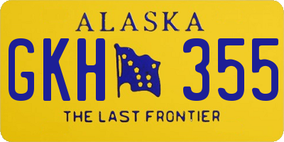 AK license plate GKH355