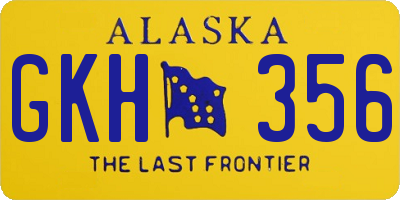AK license plate GKH356
