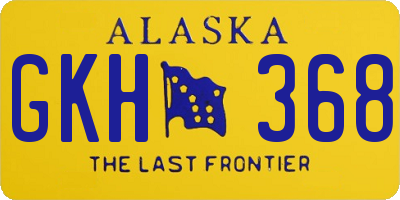 AK license plate GKH368