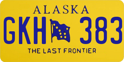 AK license plate GKH383