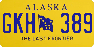 AK license plate GKH389