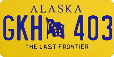 AK license plate GKH403