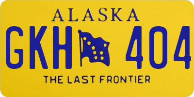 AK license plate GKH404