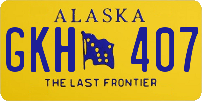 AK license plate GKH407