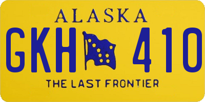 AK license plate GKH410