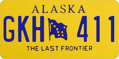 AK license plate GKH411