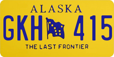 AK license plate GKH415