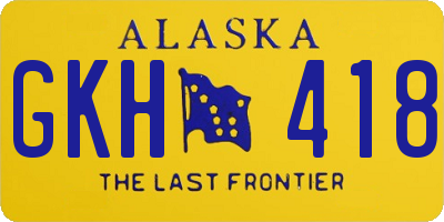 AK license plate GKH418