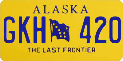 AK license plate GKH420
