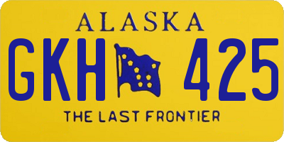 AK license plate GKH425