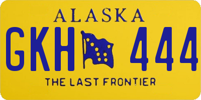 AK license plate GKH444