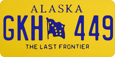 AK license plate GKH449