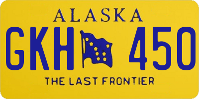 AK license plate GKH450