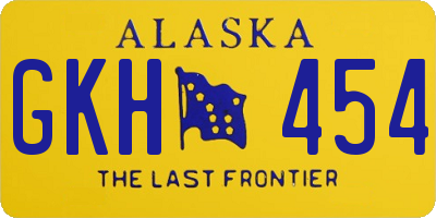 AK license plate GKH454