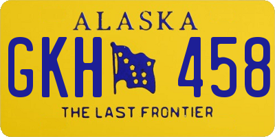 AK license plate GKH458