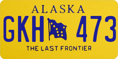 AK license plate GKH473