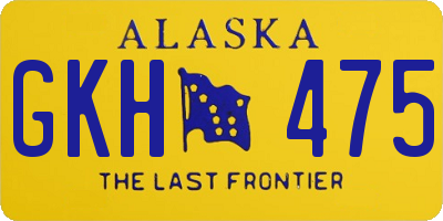 AK license plate GKH475