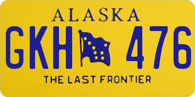 AK license plate GKH476