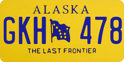 AK license plate GKH478