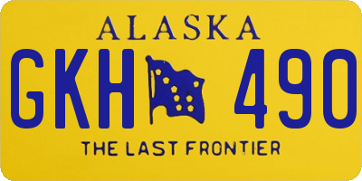 AK license plate GKH490