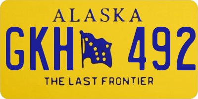 AK license plate GKH492