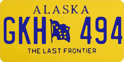 AK license plate GKH494