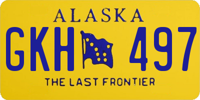 AK license plate GKH497