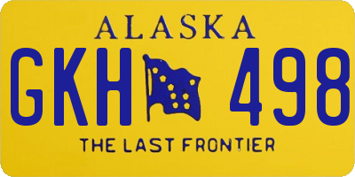 AK license plate GKH498