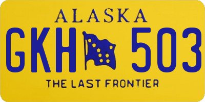 AK license plate GKH503