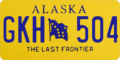 AK license plate GKH504