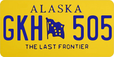 AK license plate GKH505