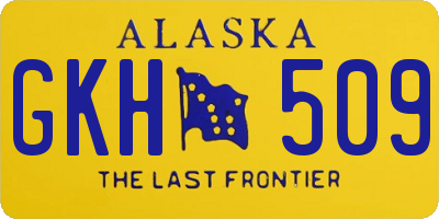 AK license plate GKH509