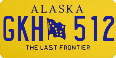 AK license plate GKH512