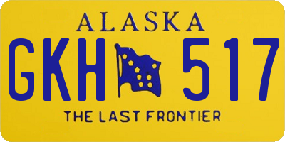 AK license plate GKH517