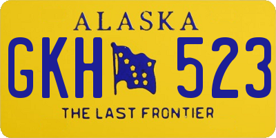 AK license plate GKH523