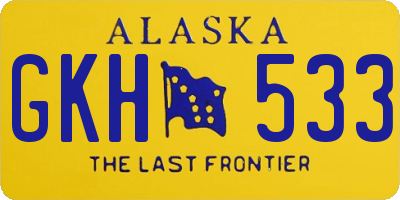 AK license plate GKH533