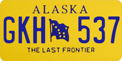AK license plate GKH537