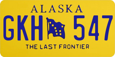 AK license plate GKH547