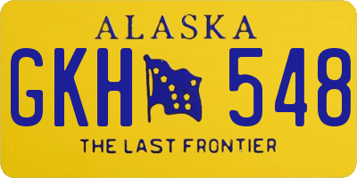 AK license plate GKH548