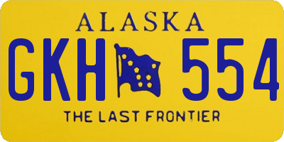 AK license plate GKH554